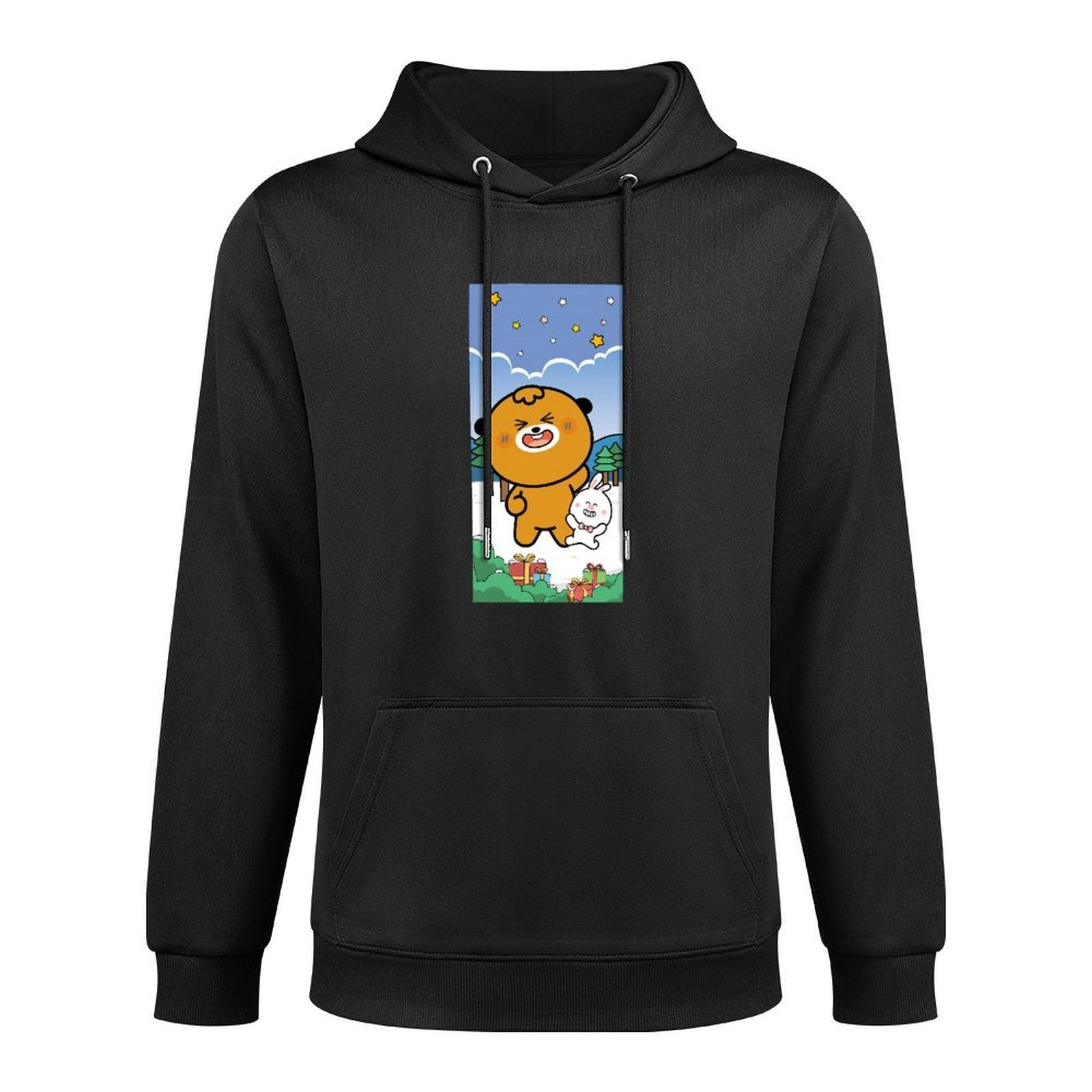 Soft Neutral Front Graphic Hoodies